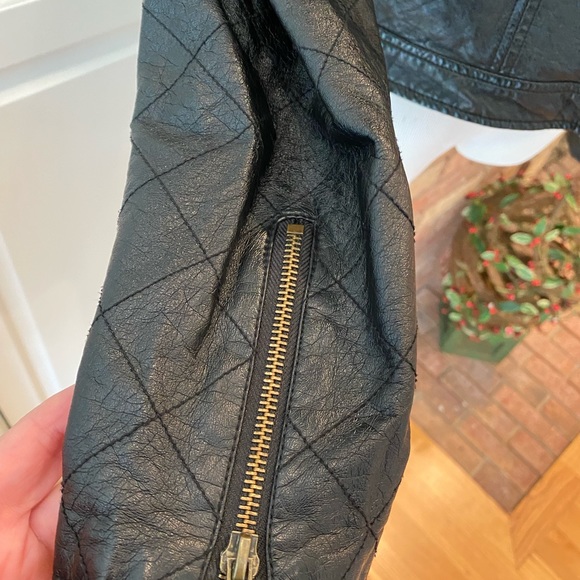 Torrid Black Faux Leather Zip Up Moto Jacket 12 L Biker Motorcycle - Picture 7 of 9